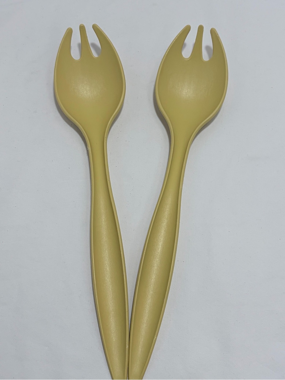 Vintage Tupperware Harvest Gold Salad Servers - Pair 1970’s